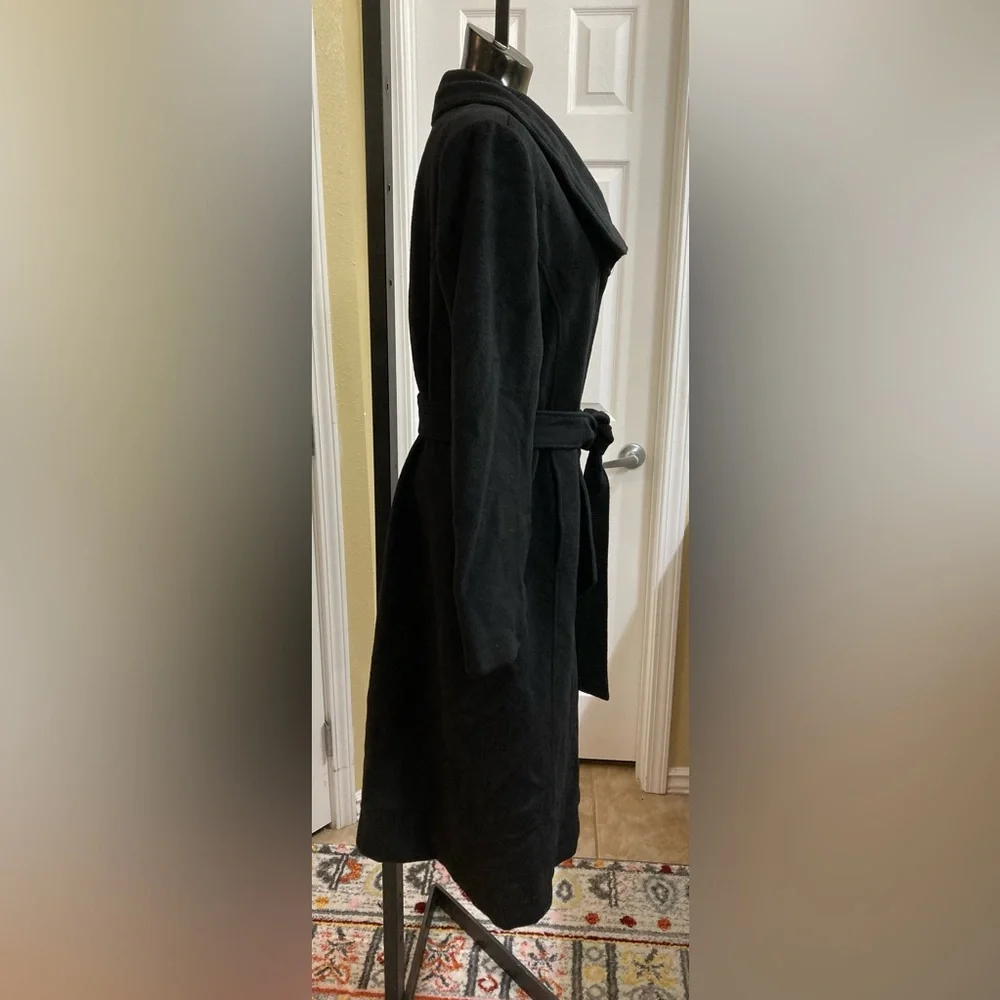 NEW Cole Haan Women's Slick Belted Long Coat Size 12